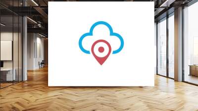 Cloud logo icon design illustration template Wall mural