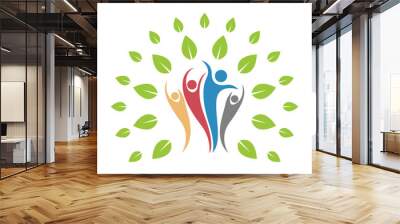 Community logo icon design Wall mural