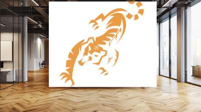 Tiger icon logo design Wall mural