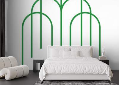 Willow icon logo design Wall mural