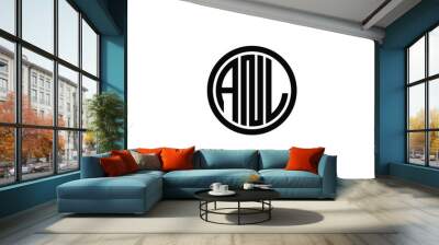 ANL Logo design vector template Wall mural