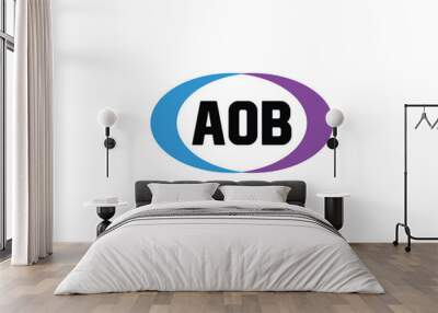 AOB logo design vector template Wall mural