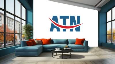 ATN logo design vector template Wall mural