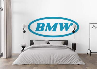 B M W logo design vector template. Wall mural