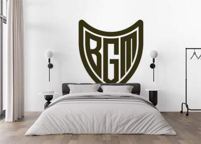 BGM logo design vector template. BGM Wall mural