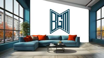 BGM logo design vector template. BGM Wall mural