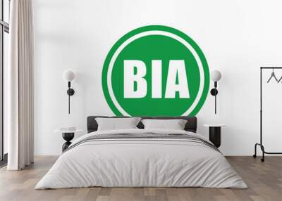 BIA logo design vector template. BIA Wall mural