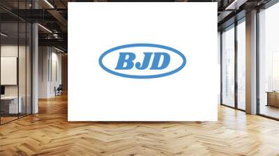 BJD logo design vector template. BJD Wall mural