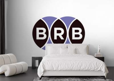 BRB logo design vector template. BRB Wall mural