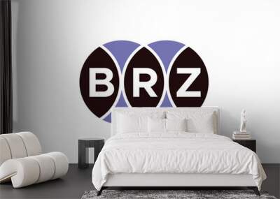 BRZ logo design vector template. BRZ Wall mural