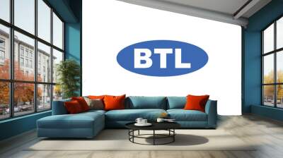 BTL logo design vector template. BTL Wall mural