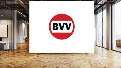 BVV Logo design vector template. BVV Wall mural