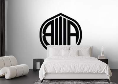 BWA logo design vector template. BWA Wall mural