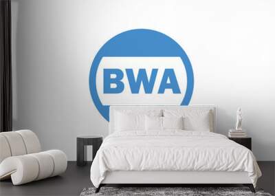 BWA logo design vector template. BWA Wall mural