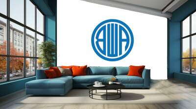 BWA logo design vector template. BWA Wall mural