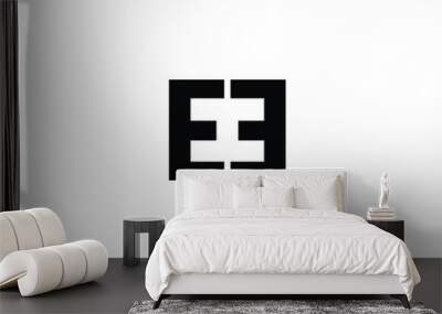 EH HE LETTER LOGO DESIGN VECTOR TEMPLATE. EH HE LOGO. Wall mural