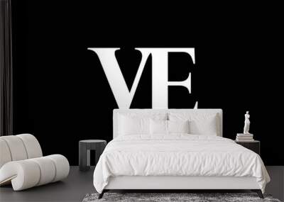 VE EV Letter logo design vector template Wall mural