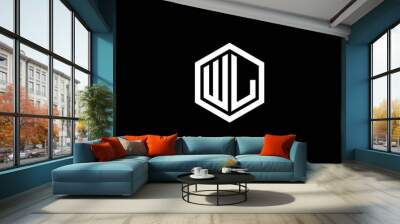 WL LW letter logo design vector template Wall mural