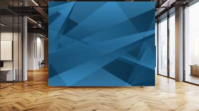 blue  triangle overlap abstract background Wall mural