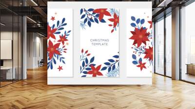 Biundle of Christmas and Happy New Year insta story templates.Holiday ad and promo concepts.Modern vector layouts.Xmas trendy design for social media marketing,digital post,prints,banners. Wall mural