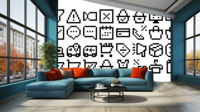 set of e-commerce icon pixel style vector Wall mural