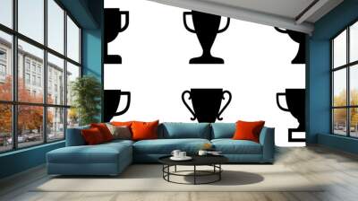 set of goblet or trophy cup vector pictogram sign icon symbol ui and ux design, glyphs Wall mural