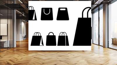 Set of shopping bag Icon shop and sale icon Shopping and E-commerce check out icon. mart market icon symbol Wall mural