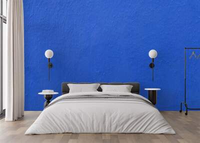 Bright blue wall textured background surface Wall mural