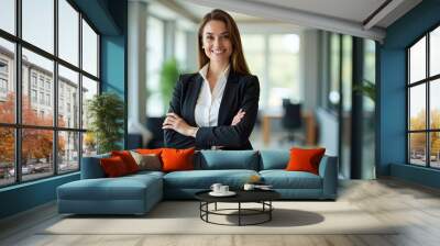 business woman Wall mural