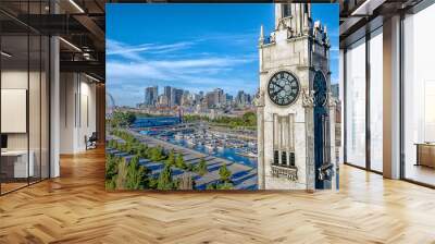 Clock tower and Montreal Wall mural