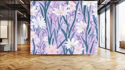 seamless floral pattern Wall mural