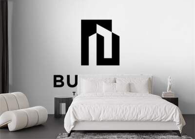 building vector logo Wall mural