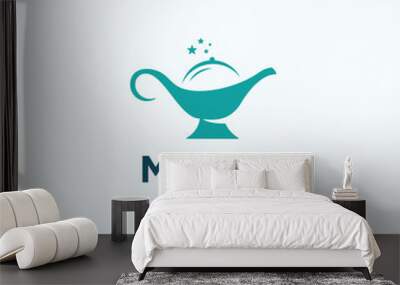 magic lamp vector logo Wall mural