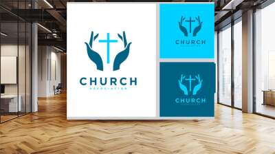 church cross logo vector Wall mural