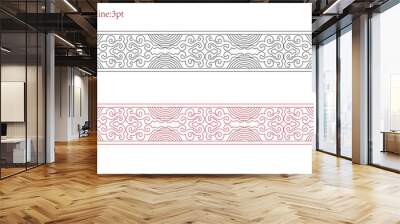 Luxury festive Chinese oriental traditional culture premium classical decoration red gold line art design vector illustration. Covers, greeting cards, logos, packaging, posters, backgrounds -Greeting  Wall mural