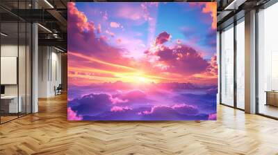 Abstract Fantasy Background Of Colourful Sky Wall mural