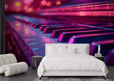 abstract music piano keyboard background Wall mural