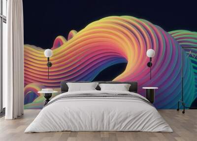 Abstract 3D Gradient Background  Wall mural