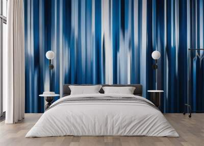 Blurred blue motion abstract backdrop. Wall mural