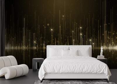 Particles gold event awards trailer titles cinematic concert openers end credit background Wall mural