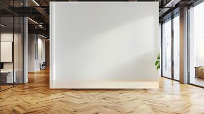 photo empty white wall interior with small plant Wall mural