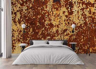 light background texture of old rusty iron Wall mural