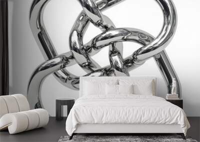 Complex knot of metal pipes Wall mural