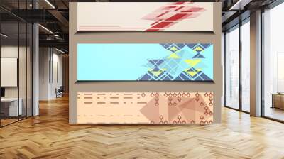 Abstract banner line design Wall mural