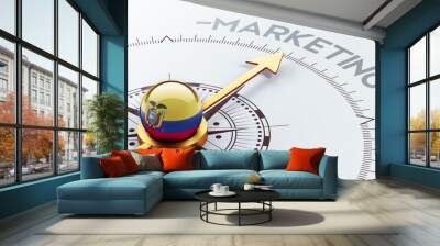 Ecuador Compass Concept Wall mural