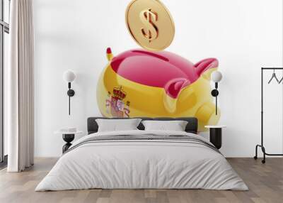 Spain Money Concept Piggy Concept Wall mural