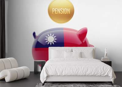 Taiwan Pension Concept Wall mural