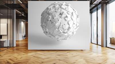 Abstract White 3d Sphere / Globe  Wall mural