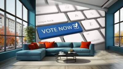 Online or internet Vote Now concept Wall mural