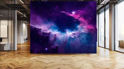 Space nebula and galaxy Wall mural